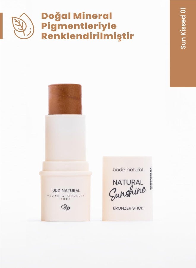 Bade Natural Bronzer Stick Sun Kissed 01 – 100% Natural Creamy Contour & Glow Stick – Mica Mineral Radiance, Hydrating & Blendable - Image 3